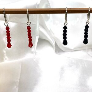 ZZ# 2 for 1 Dangle colored earrings w/ Sterling Silver Backs